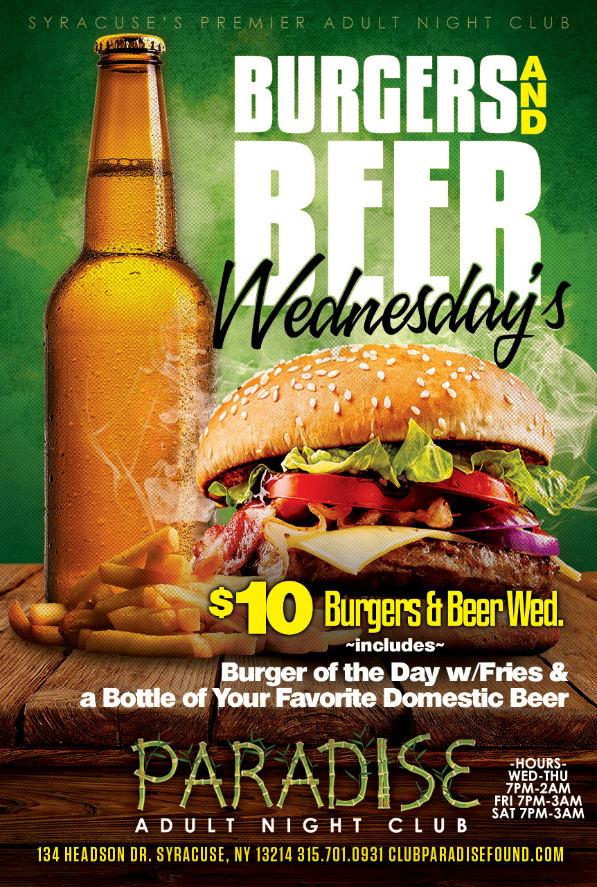 Paradise Found Syracuse Burger and Beer Wednesdays